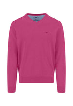 Load image into Gallery viewer, Pink Classic V-Neck Sweater

