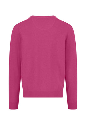 Pink Classic V-Neck Sweater