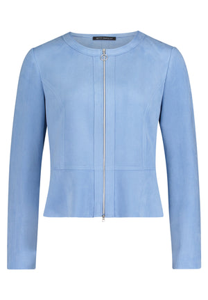 Blue Faux Suede Jacket