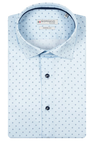 Blue Graphic Twill Print Shirt