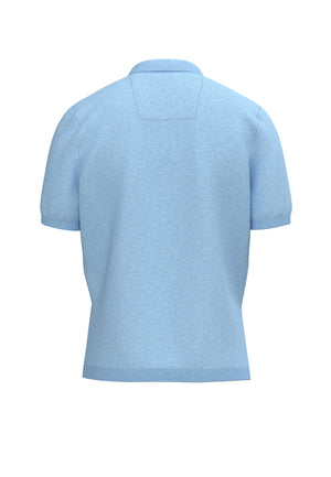 Sky Knitted Polo Shirt