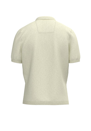 Off White Knitted Polo Shirt