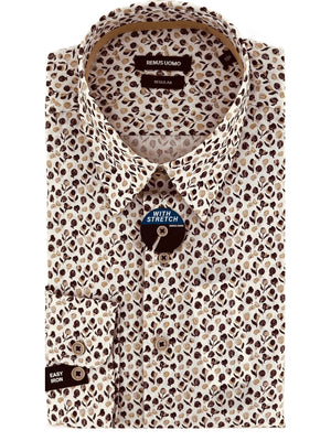 Burgundy Floral Print Shirt