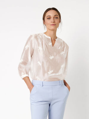 White Floral Embroidered Tunic