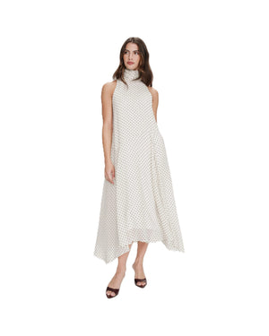Off White Polka Dot Dress
