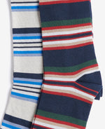 Load image into Gallery viewer, Navy Stripe Socks
