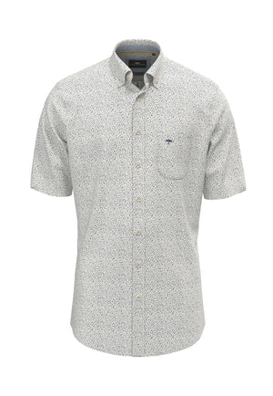 Navy Minimal Flower Print Shirt