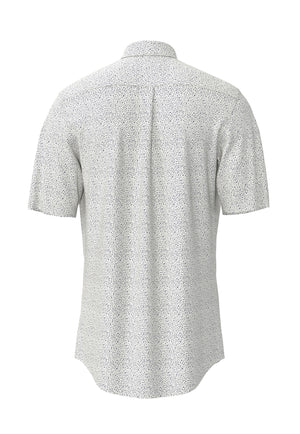Navy Minimal Flower Print Shirt