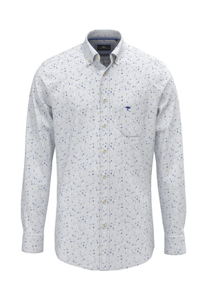 Blue Flower Print Shirt