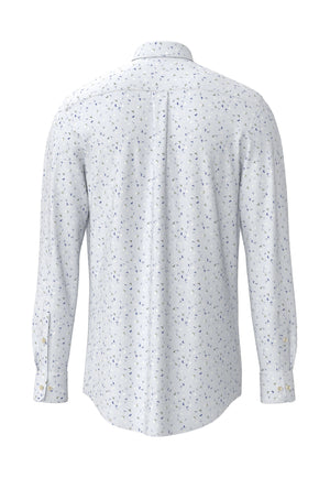 Blue Flower Print Shirt