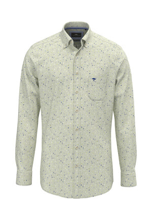 Green Flower Print Shirt