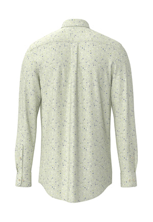 Green Flower Print Shirt