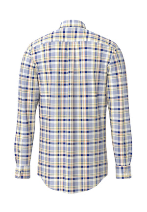 Yellow Washed Check Oxford Shirt