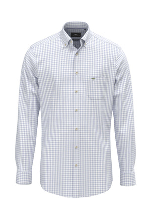 Blue Washed Check Oxford Shirt