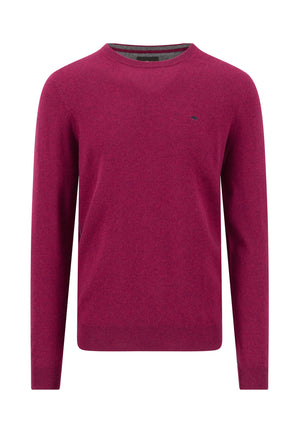 Grape Wool Cashmere Blend Crew Neck