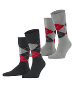 Load image into Gallery viewer, Grey Argyle Socks
