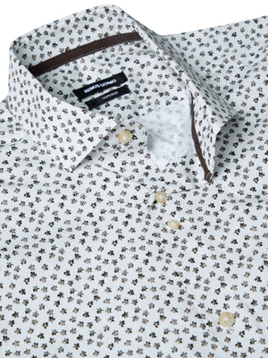 Brown Floral Print Shirt