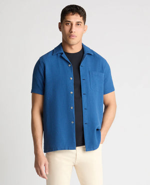 Blue Textured Shirt