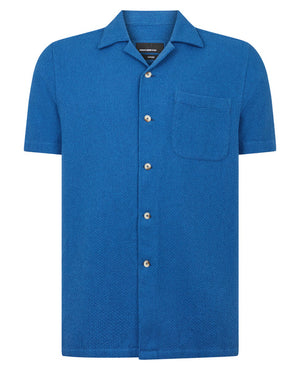Blue Textured Shirt