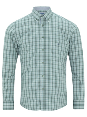 Green Check Print Shirt