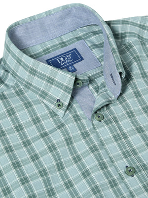 Green Check Print Shirt