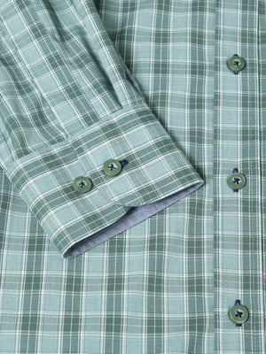 Green Check Print Shirt