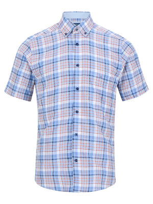 Blue Check Short Sleeve Shirt
