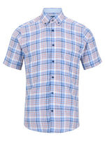 Load image into Gallery viewer, Blue Check Short Sleeve Shirt
