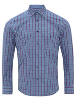 Load image into Gallery viewer, Blue Check Print Shirt
