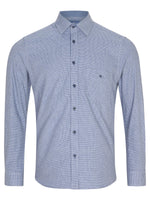 Load image into Gallery viewer, Blue Houndstooth Print Shirt
