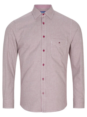 Red Houndstooth Print Shirt