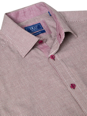 Red Houndstooth Print Shirt