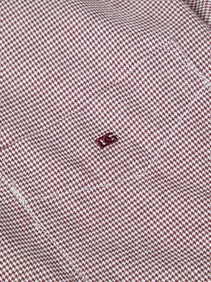 Red Houndstooth Print Shirt
