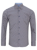 Load image into Gallery viewer, Navy Medallion Print Shirt
