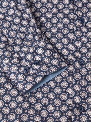 Navy Medallion Print Shirt