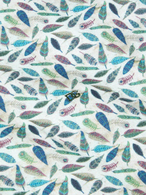 Multicoloured Feathers Print Shirt
