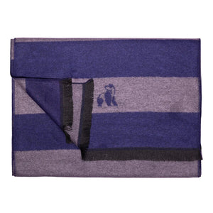 Grey & Blue Stripe Bamboo Scarf