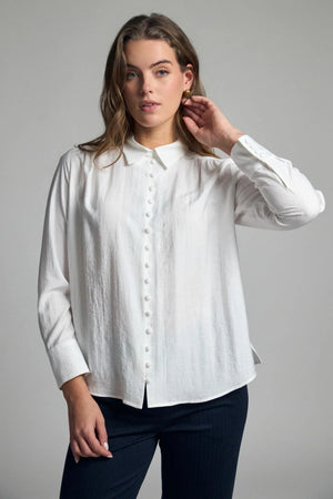 Cream Satin Finish Shirt