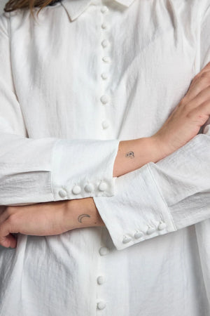 Cream Satin Finish Shirt