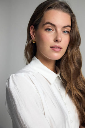 Cream Satin Finish Shirt