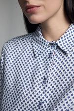 Load image into Gallery viewer, Navy Botanical Print Shirt
