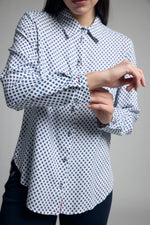 Load image into Gallery viewer, Navy Botanical Print Shirt
