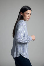 Load image into Gallery viewer, Navy Botanical Print Shirt
