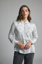 Load image into Gallery viewer, Grey Floral Print Shirt
