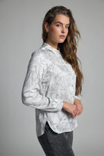 Load image into Gallery viewer, Grey Floral Print Shirt

