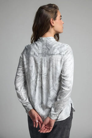 Grey Floral Print Shirt