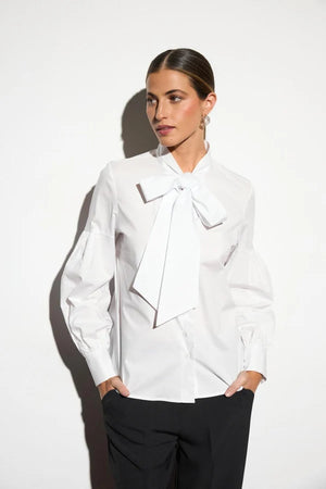 White Tie Detail Blouse