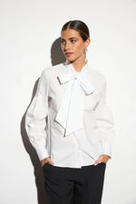 Load image into Gallery viewer, White Tie Detail Blouse
