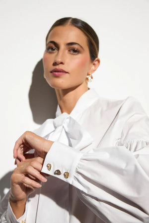 White Tie Detail Blouse