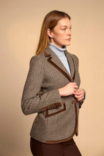 Load image into Gallery viewer, Chocolate Houndstooth Blazer
